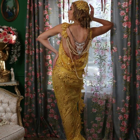 DUCHESS RUTH Custom Order Gatsby Wedding Gown - Picture 5 of 16